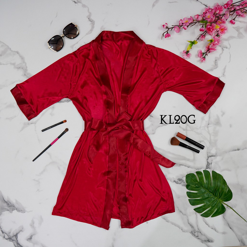 [PRODUK TERBATAS] BAJU TIDUR KIMONO SEXY LINGERIE BAJU TIDUR SEXY PREMIUM MAROON KL20G