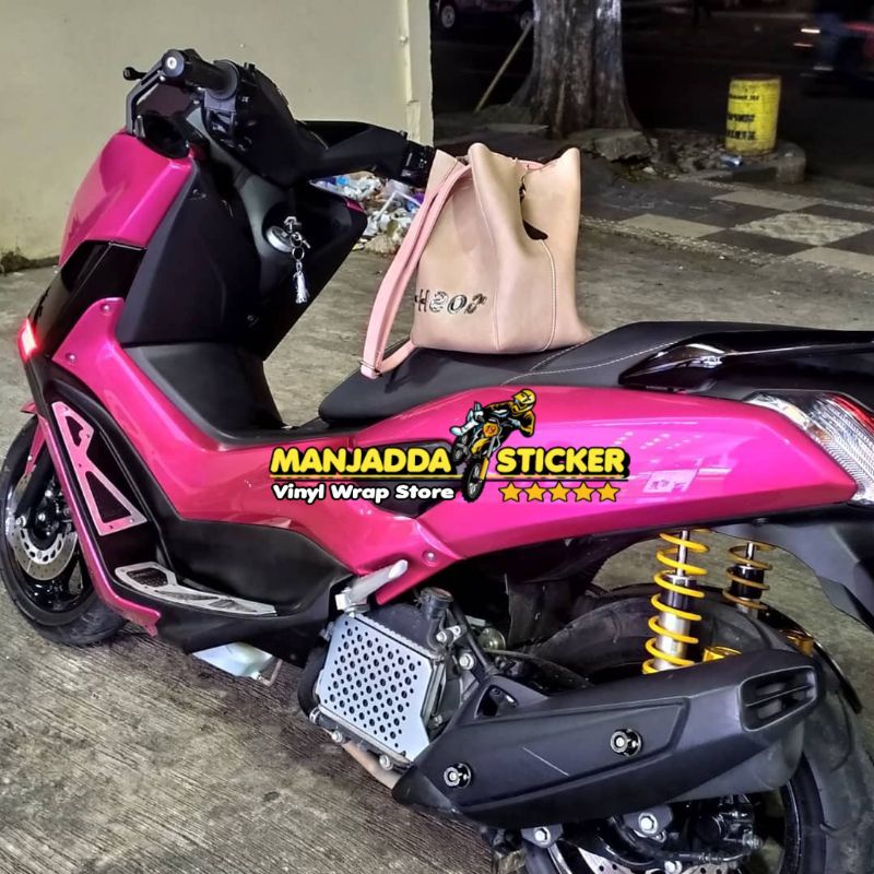 stiker skotlet motor warna pink metalik candy