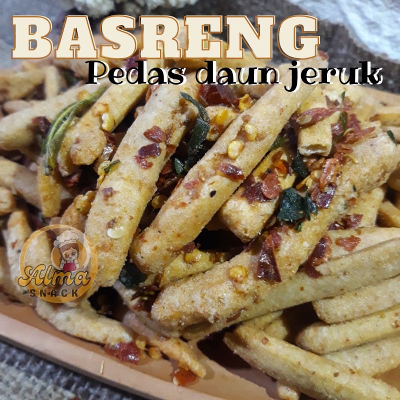 ALMA.SNACK 500gr BASRENG DAUN JERUK 3P SNACK KILOAN MURAH