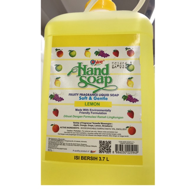 Hand Soap Yuri Lemon 3,7 Liter murah