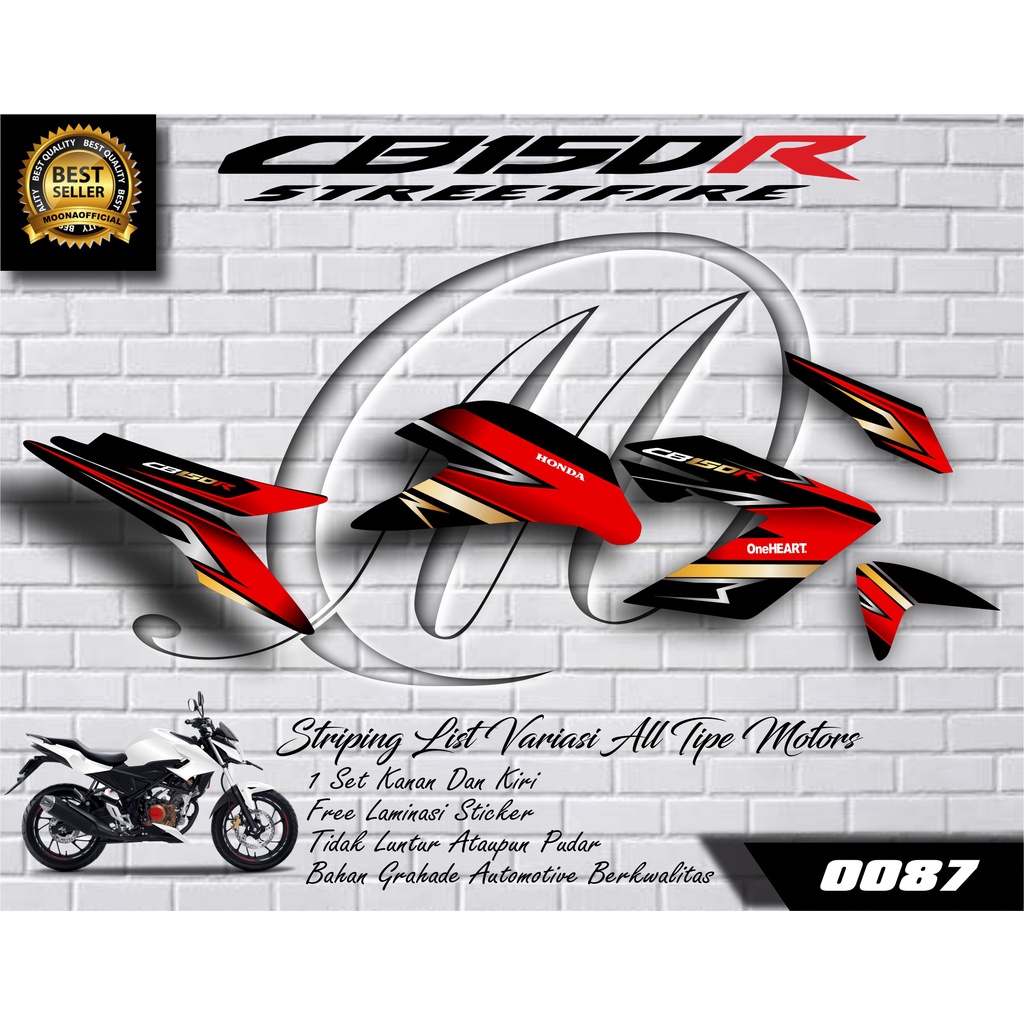 0087 STICKER LIST VARIASI CBR 150 R - STIKER VARIASI CB 150 R - STRIPING VARIASI CB
