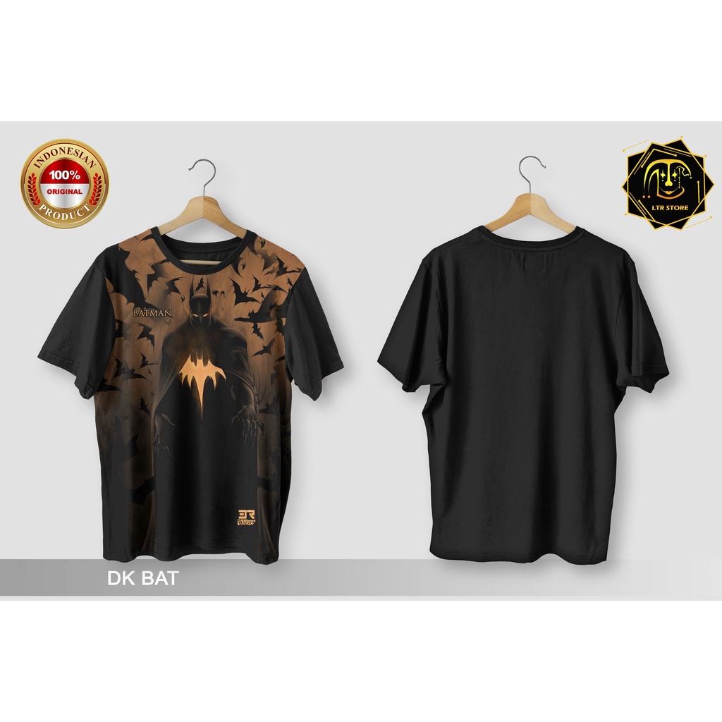 [ BAYAR DI TEMPAT ] BAJU PRINTING GAMBAR BATMAN DK BAT DARK -  BAJU DISTRO ORIGINAL GAMBAR SUPERHERO