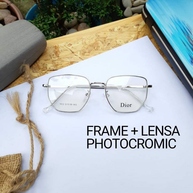 PAKET FRAME + LENSA PHOTOCROMIC | KACAMATA MINUS | KACA MATA ANTI RADIASI | KACAMATA NEW 1912