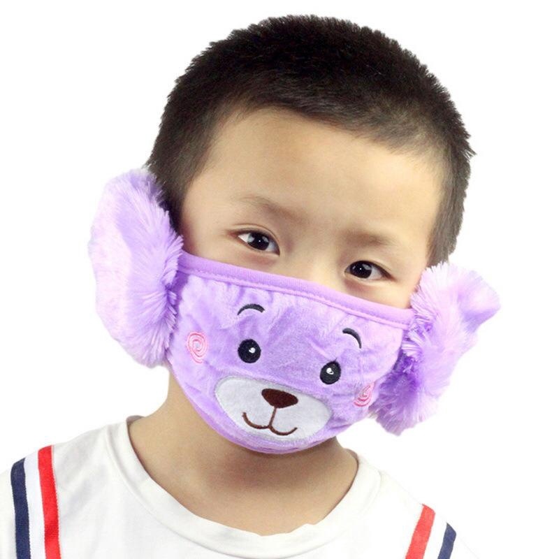 Masker mulut Penutup kuping anak Karakter Masker anak Boneka anti debu M734