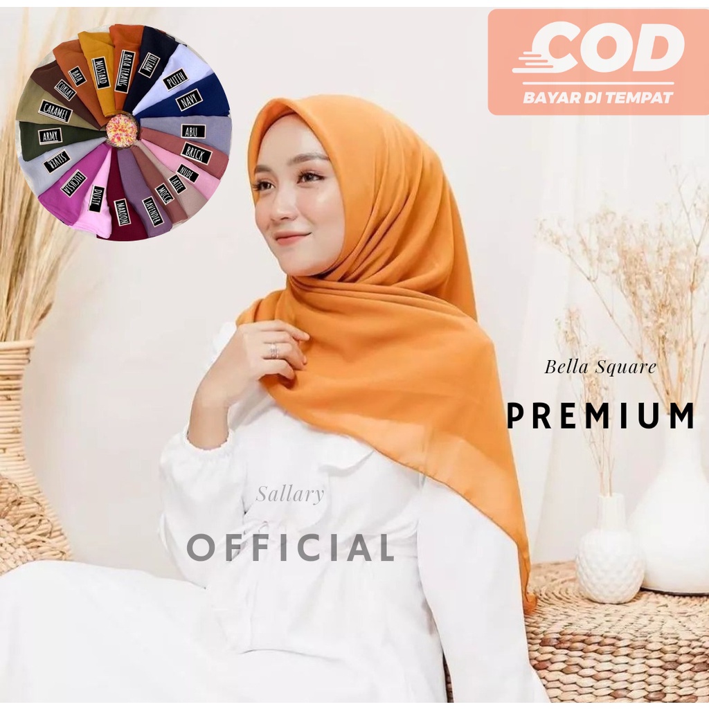 Bella Square Hijab / Hijab Bella Square / Bella Square / Hijab Segiempat Bella Square / Kerudung (SL