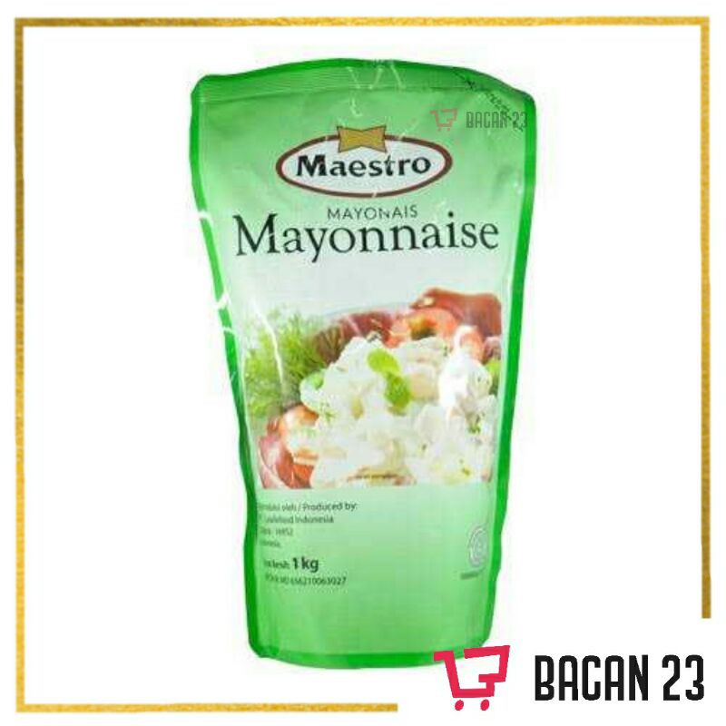 Maestro Mayonais Mayonnaise (1kg) / Mayonaise Refill / Mayonaise Isi Ulang / Bacan 23 - Bacan23