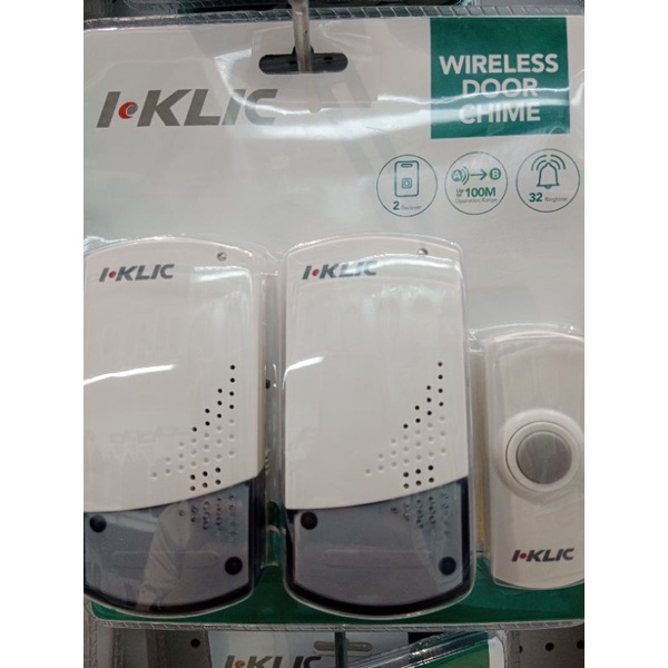 Bel Pintu Nirkabel 2 Receiver/Wireless Doorbell/ Dengan Baterai