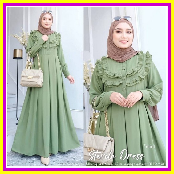 Gamis Wanita Baju Gamis Dres Pesta Gamis Lebaran Ramadhan 2022 Import Dres Kondangan Dewasa Gamis Mu