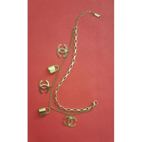 Gelang Tangan Titanium Wanita 2 Layer Model Terbaru