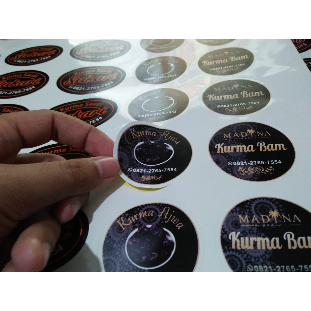 Cetak Stiker Vinyl / Cetak Stiker Label Kemasan / Label Usaha Makanan / Cetak Label Minuman