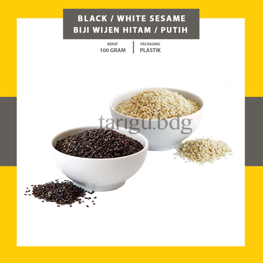 BIJI WIJEN PUTIH WIJEN HITAM 100GR - BLACK SESAME WHITE SEED - IRI GOMA SHIRO IRIGOMA IRI KURO GOMA