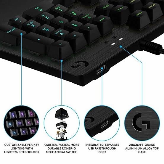 Mechanical Keyboard Gaming Logitech G512 Carbon RGB GX