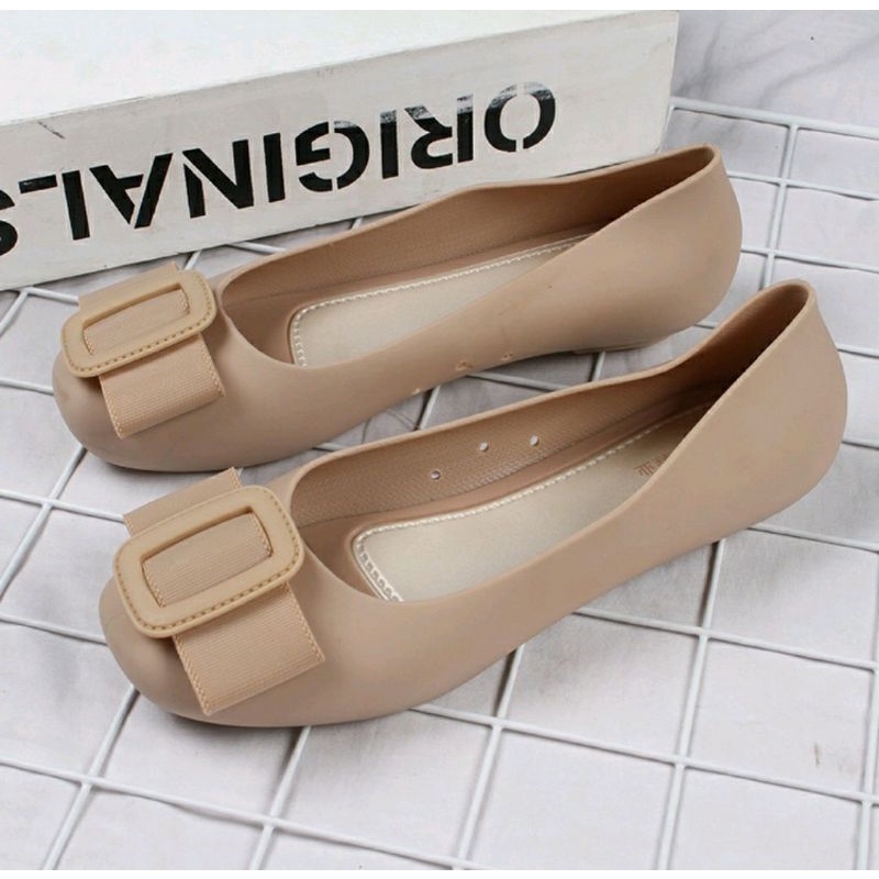 Sun-FALISHA Flatshoes Jelly Import 838F / Sepatu Flat Jelly Wanita