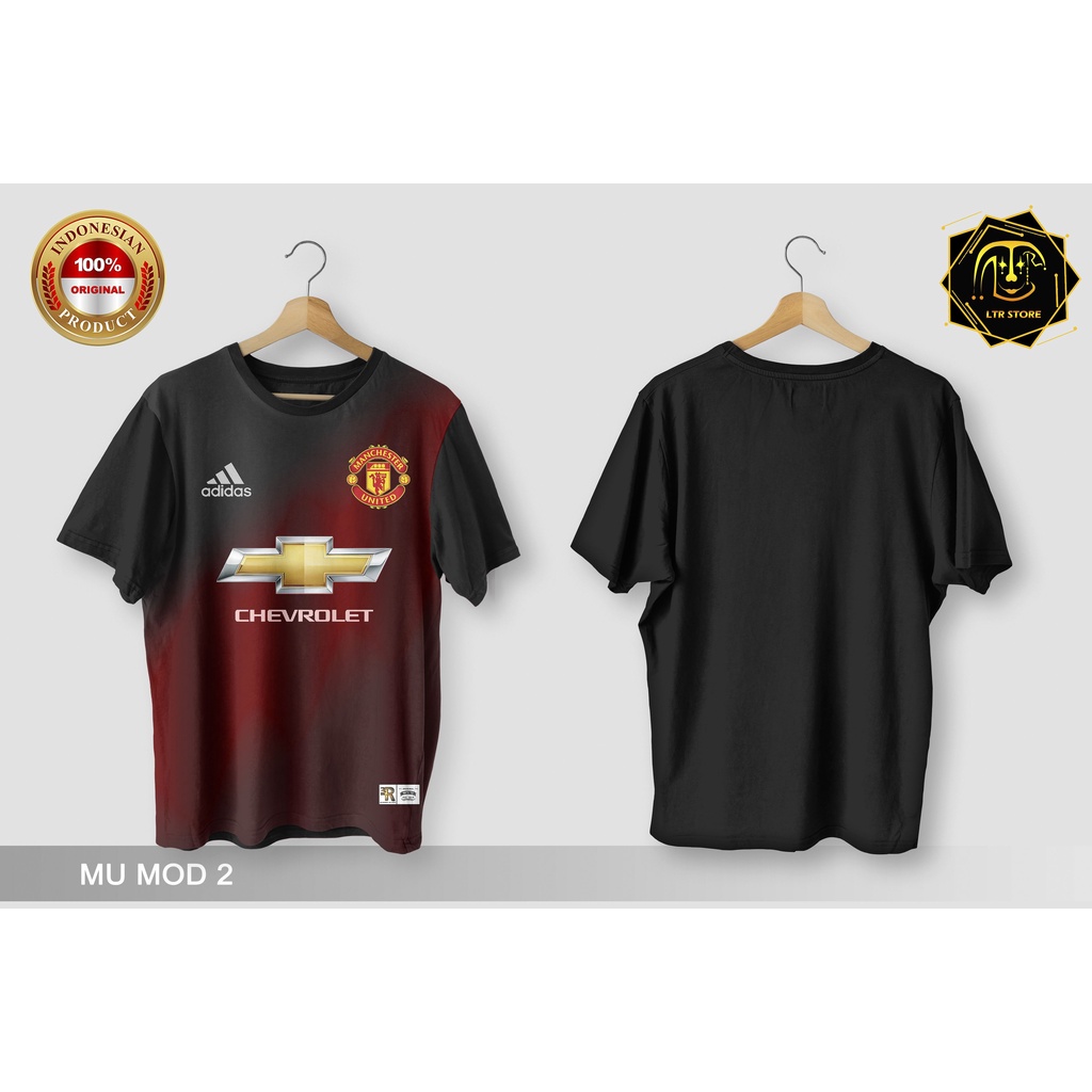 [ BAYAR DI TEMPAT ] BAJU PRINTING GAMBAR SEPAK BOLA MU MOD 2 MANCHESTER - KAOS DISTRO ORIGINAL MOTIF
