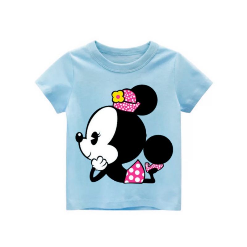 kaos anak perempuan motif micki/ kaos lucu anak perempuan 1-10th