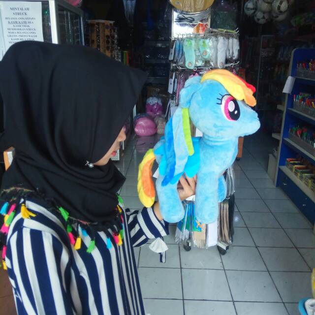 Boneka Unicorn Warna  Biru boneka baru