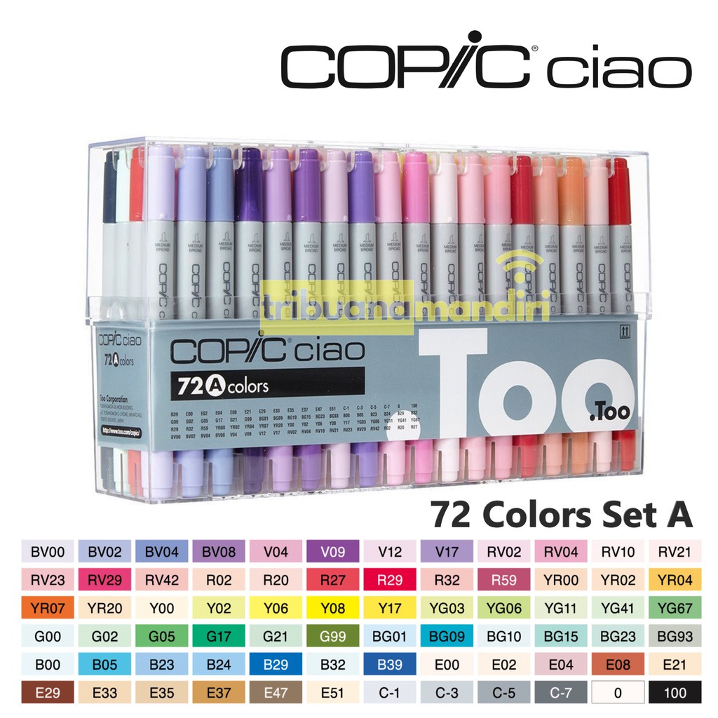 Jual Copic Ciao Marker Set 72 Color Set A | Shopee Indonesia