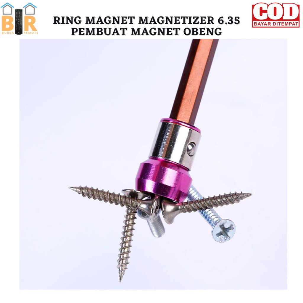 Mata Bor Obeng Cincin magnetik Ring 6.35 / Adapter Mata Obeng Konektor Cincin Magnet Ring Screwdriver Bit