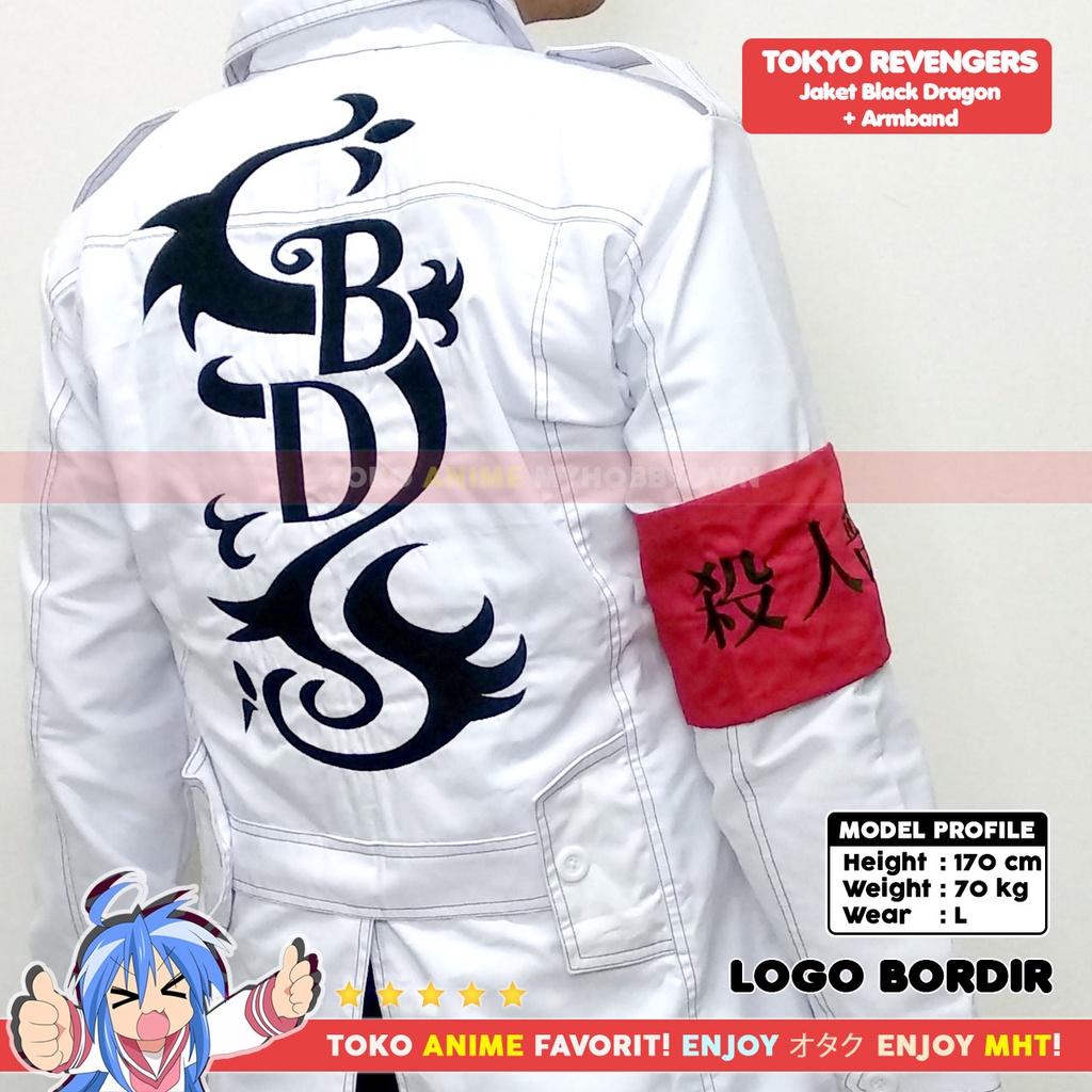 Jaket Parka Jubah Black Dragon Tokyo Revengers Inui Inupi Seishu Kokonoi Hajime Kostum Cosplay