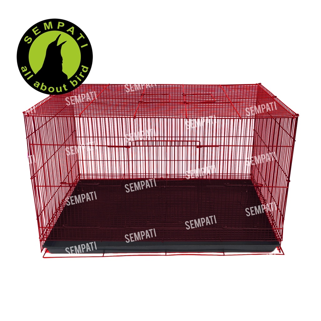 KANDANG BURUNG, SUGAR GLIDER, KELINCI, HAMSTER, TERNAK, UMBARAN - BESI LIPAT TEBAL SIZE M MEDIUM SEMPATI KDMDM-MERAH1