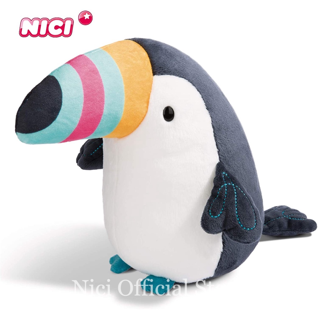 NICI Mini Pouch In Finta Pelle Tucano – Colore Verde/multicolore, 21x5 Cm, Con Scritta 'Sì, Tou Can!', Collezione Tropicano