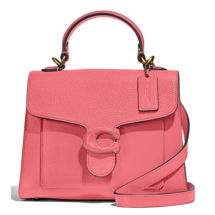 Coach Tabby Top Handle 20 Bag In Peble Leather (0773) - PINK