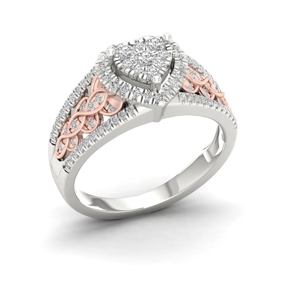 New Products Hot Jewelry Luxury Diamond-encrusted Zircon Love Rings Popular European and American Accessories