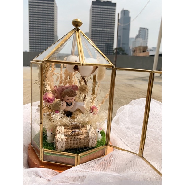 RING BOX GLASS DOME - PAYMENT UTK RENT/SEWA TEMPAT CINCIN - BOX CINCIN - KOTAK CINCIN