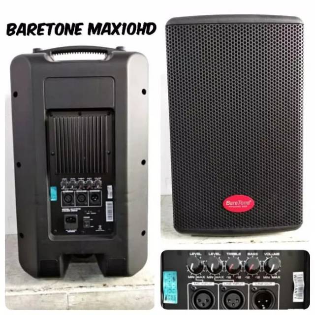 Speaker Aktif 10 Inch Baretone Max10hd Harga Sepasang Shopee Indonesia