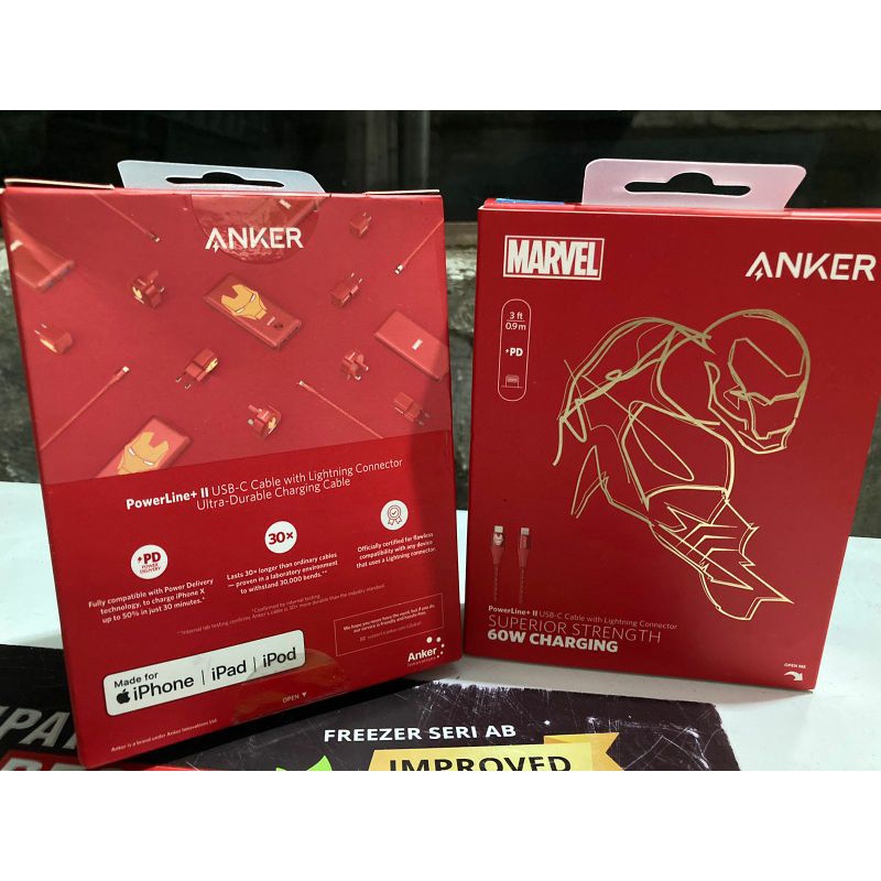 Jual Anker Power Line Marvel S Spesial Edition Iron Man Kabel Data