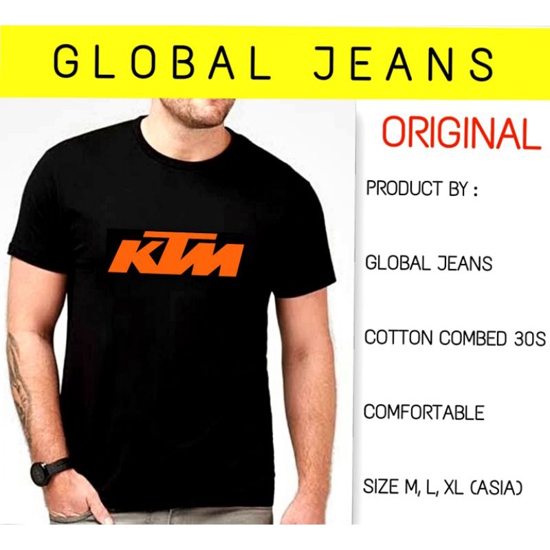 Kaos Motor Original Global Jeans/Kaos Ducati/Kaos KTM/Kaos Moto Gp Mandalika/Tshirt Motor sport/Kaos