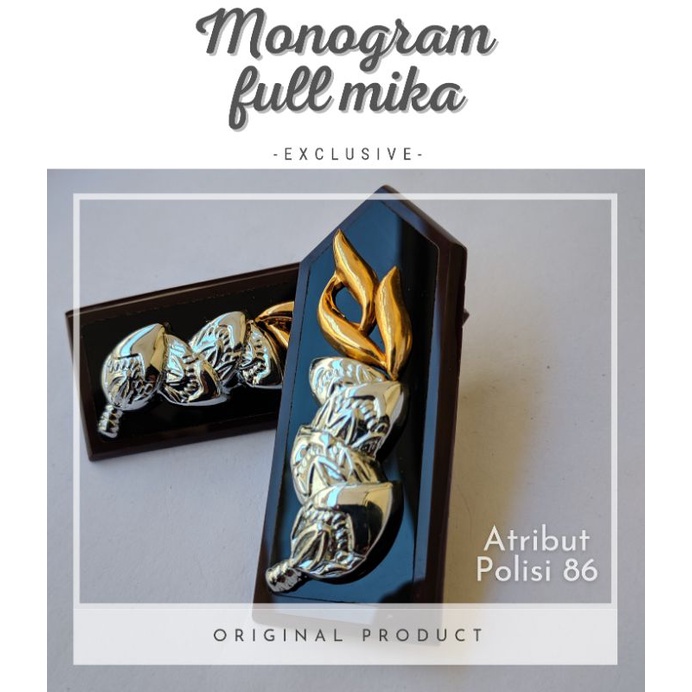 Monogram polri full mika akrilik original