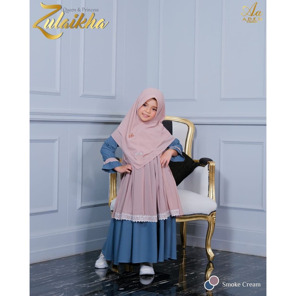 Gamis ZULAIKHA KIDS Original By Aden Hijab (READY STOCK)