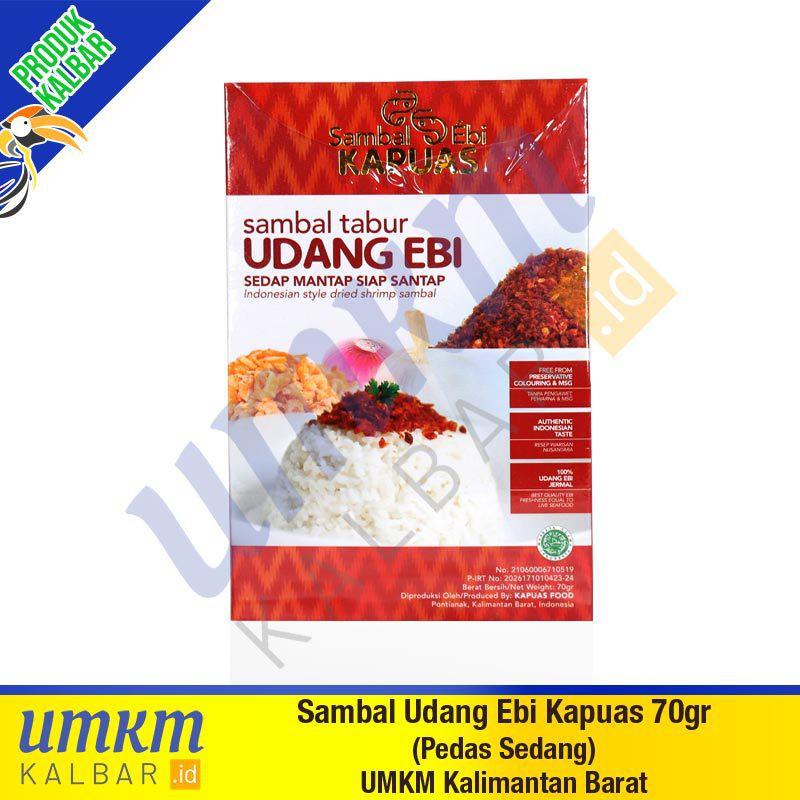 

Sambal Udang Ebi Kapuas 70gr Pedas Sedang- Oleh-Oleh Khas Kalbar