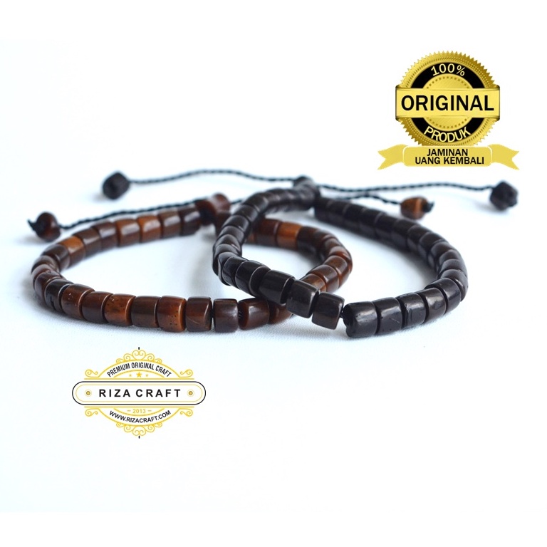 Gelang Tasbih Couple Pasangan Kayu Kokka Kaukah Turki Arab Asli Model Marjan Kotak 33 Butir