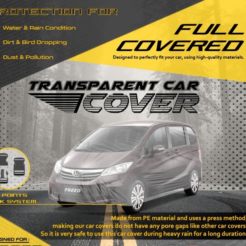 Cover Mobil Plastik TEBAL Honda Freed, Sienta Anti Air