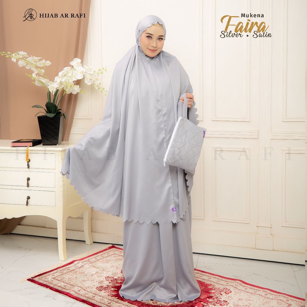 Mukena Satin Mukena Premium Mukena Polos Mukena Faira Warna Silver