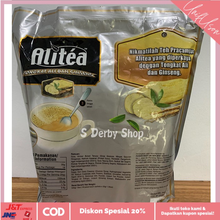 

⭐COD⭐ Alitea Tongkat Ali Ginseng Teh Tarik Tea Pracampur 5in1