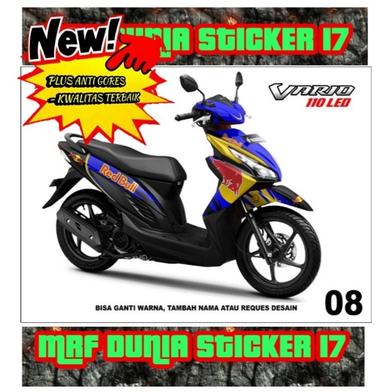 Sticker Decal Motor Vario 110 Led Full Body dekal motor Vario 110 Led Full Body Stiker Striping moto