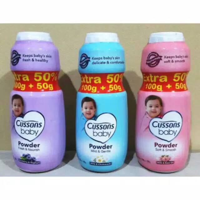 Bedak ORIGINAL cusson kecil - baby powder cussons mini 100 + 50 gram