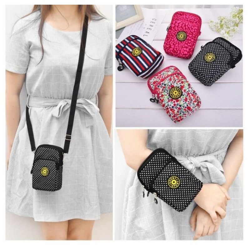 TAS SELEMPANG MINI WANITA SPORT NYLON WATTERPROF TAS SELEMPANG WANITA TAS SLEMPANG TAS IMPORT