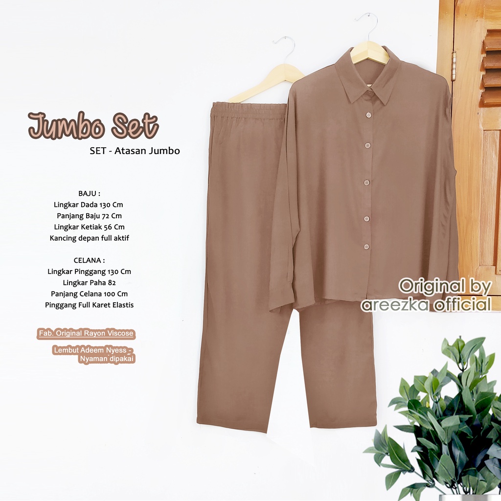 Grosir Termurah Set Jumbo Setelan Jumbo Rayon Viscose Ori Premium Adem LD 140 XXXXL BB 90Kg 100kg