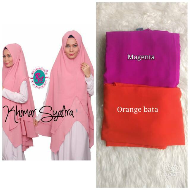 Jilbab Hijab Kerudung Bergo Khimar Ceruty CerutI Crep Jumbo Syari Terbaru Pet Ped Pad Antem Syafira 