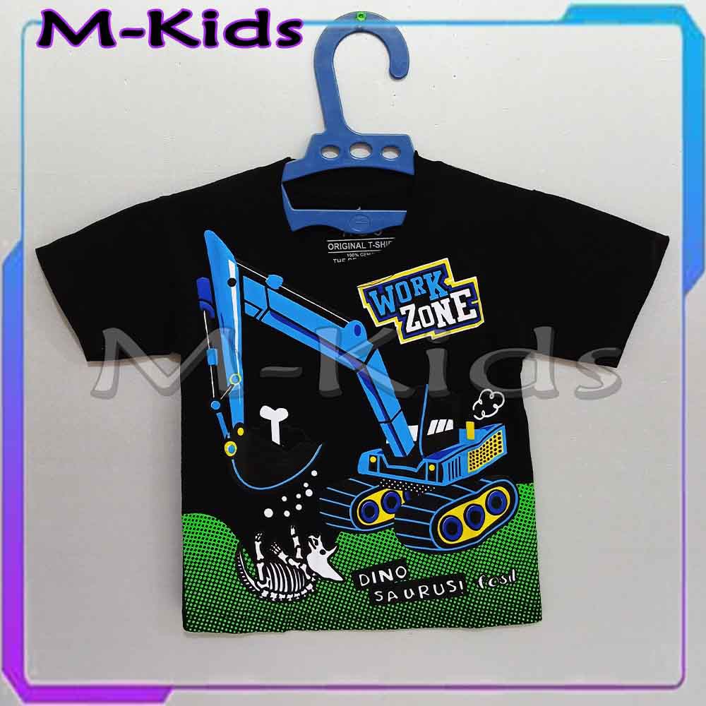 MKids88 - Baju Atasan KAOS Anak WorkZone Doraemon Superman Spiderman Dinosaurus