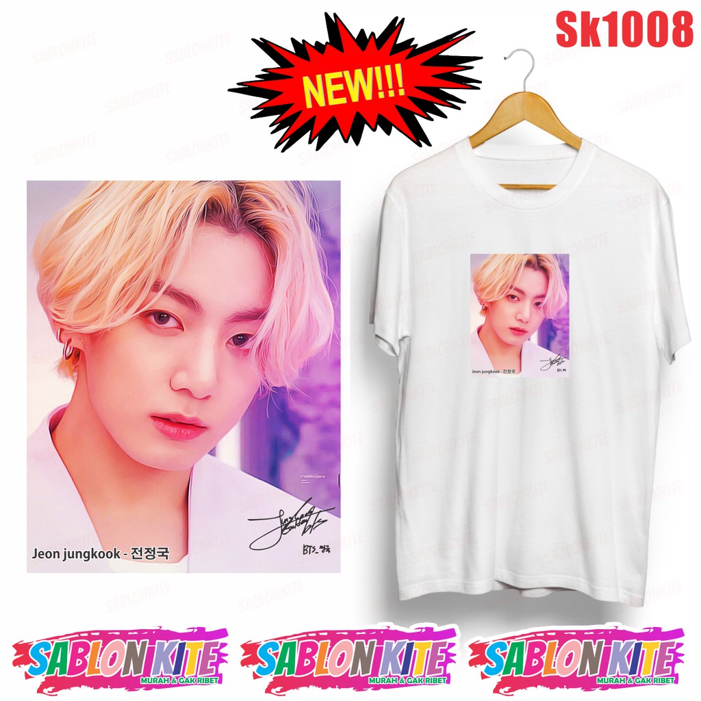 MURAH!!! KAOS KPOP JUNGKOOK V SK1008 FG RM JK V JM JIN SG JH 8 warna UNISEX