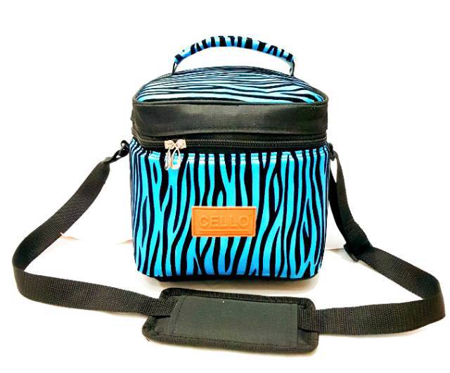 Cooler bag Newcello Free 3 blue ice gel  / + 6 blue gel  Zebra Series cello zebra seies / tas bayi  Tas Penyimpanan asi