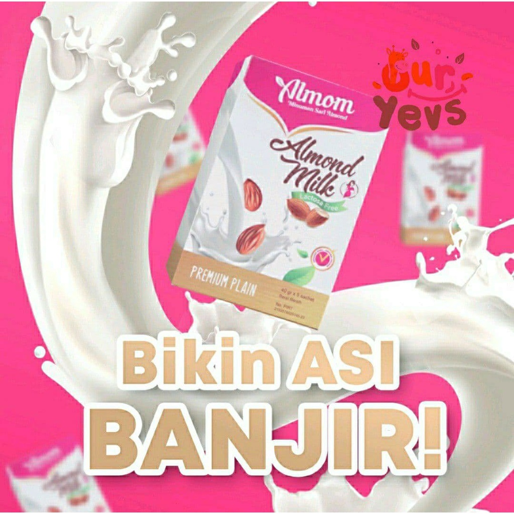 Almom Almond Milk Powder Premium / Pelancar ASI Sari Almond Bubuk