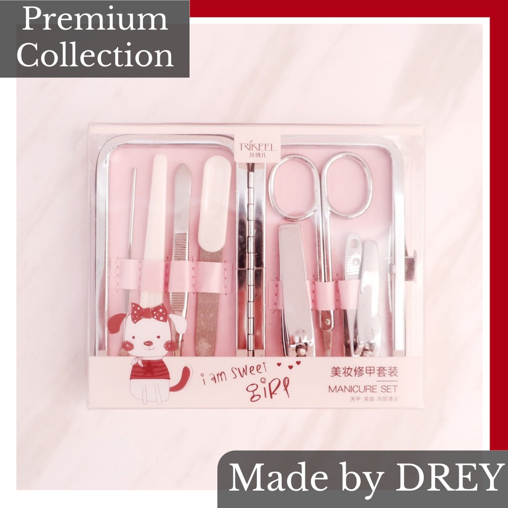 Manicure set premium import 7 in 1 / gunting kuku besi