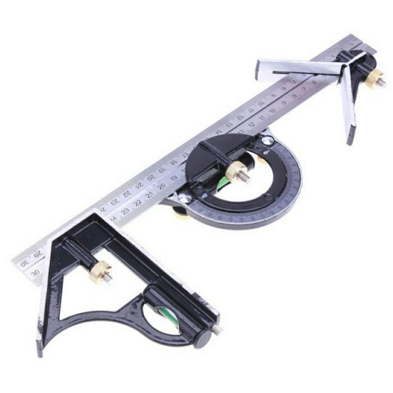 

Penggaris Multifungsi Adjustable Angle Finder 30 cm 3 in 1 waterpass
