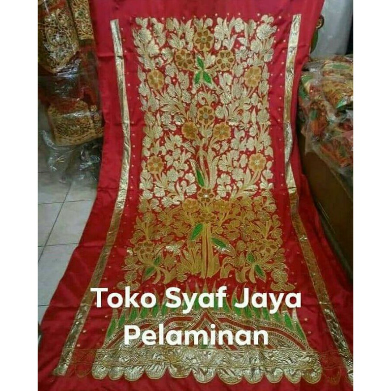 tabir bordir tebal / kain dinding pelaminan